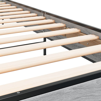 Bed Frame without Mattress Grey Sonoma 90x200 cm