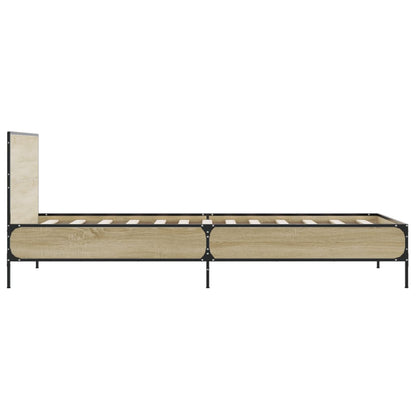 Bed Frame without Mattress Sonoma Oak 75x190 cm Small Single