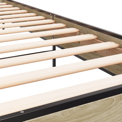 Bed Frame without Mattress Sonoma Oak 75x190 cm Small Single