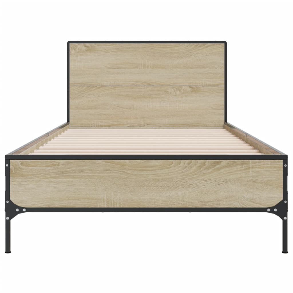 Bed Frame without Mattress Sonoma Oak 90x190 cm Single