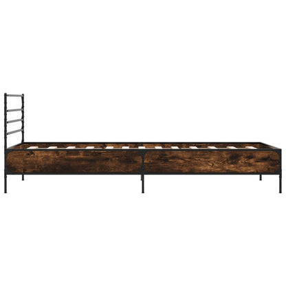 Bed Frame without Mattress Smoked Oak 90x200 cm