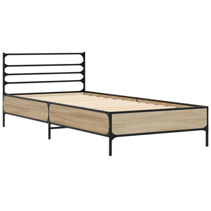 Bed Frame without Mattress Sonoma Oak 100x200 cm