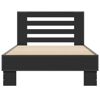 Bed Frame without Mattress Black 90x200 cm