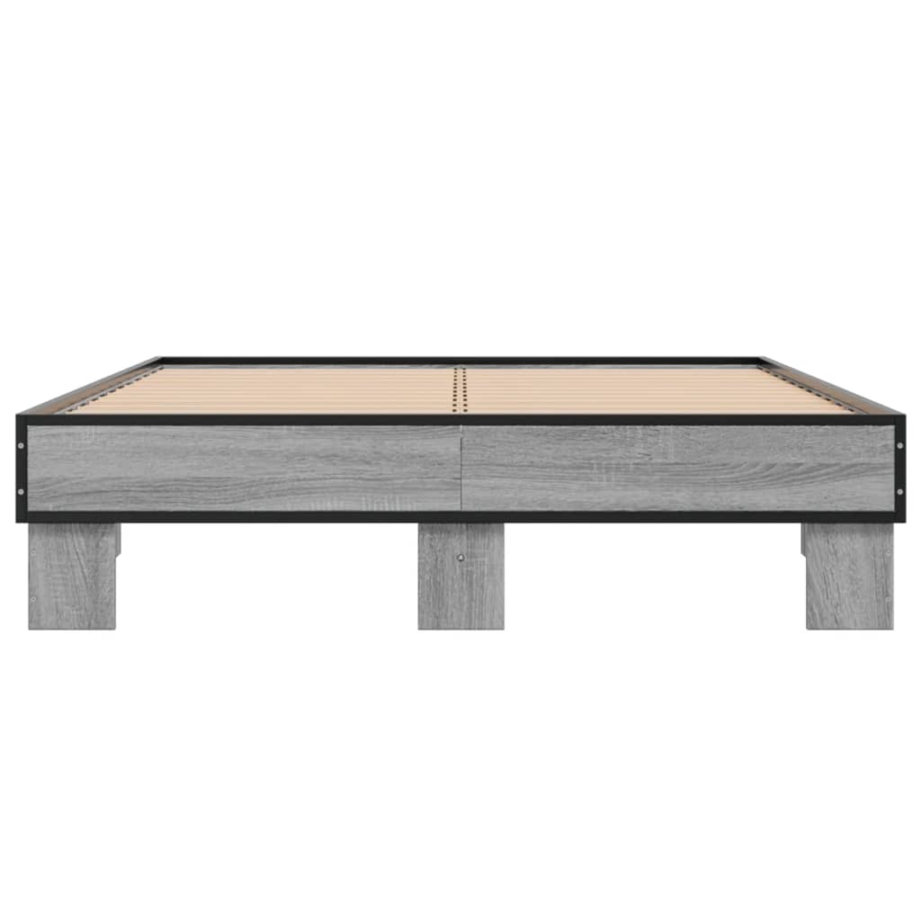 Bed Frame without Mattress Grey Sonoma 120x200 cm