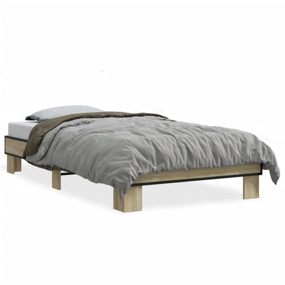 Bed Frame without Mattress Sonoma Oak 100x200 cm