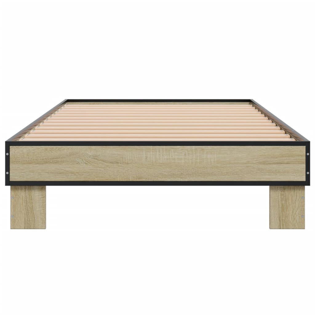 Bed Frame without Mattress Sonoma Oak 100x200 cm
