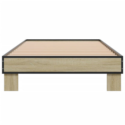 Bed Frame without Mattress Sonoma Oak 100x200 cm