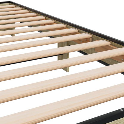 Bed Frame without Mattress Sonoma Oak 100x200 cm