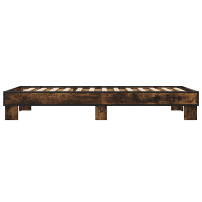Bed Frame without Mattress Smoked Oak 100x200 cm