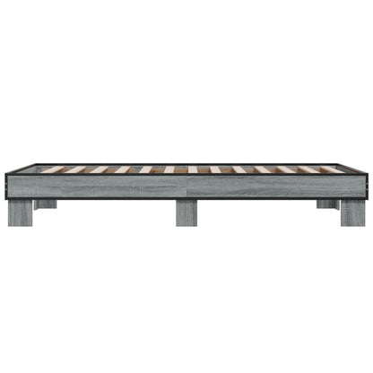Bed Frame without Mattress Grey Sonoma 100x200 cm