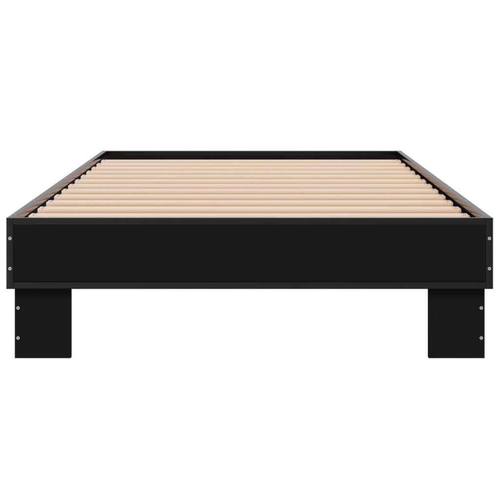 Bed Frame without Mattress Black 90x200 cm