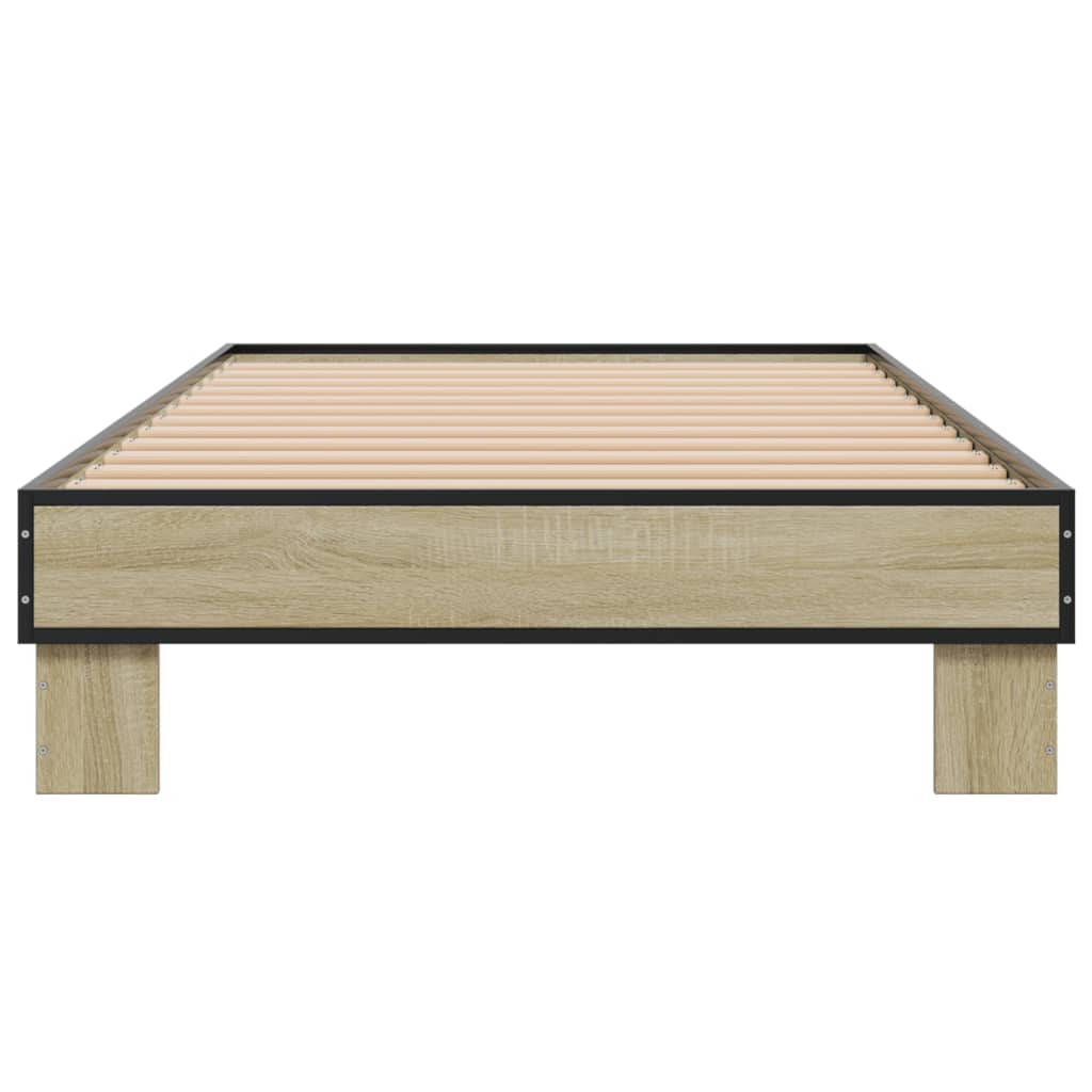 Bed Frame without Mattress Sonoma Oak 90x190 cm Single