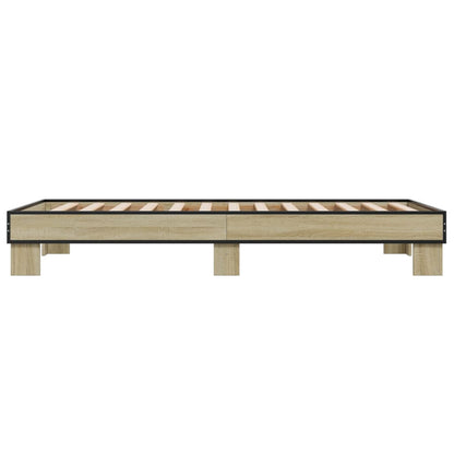 Bed Frame without Mattress Sonoma Oak 90x190 cm Single