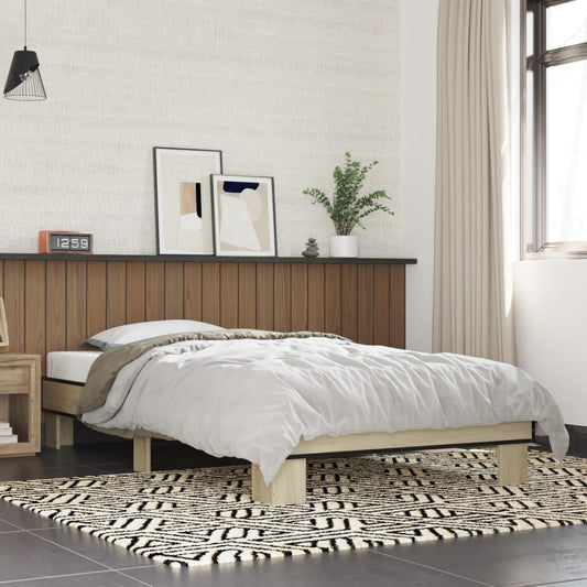 Bed Frame without Mattress Sonoma Oak 90x190 cm Single