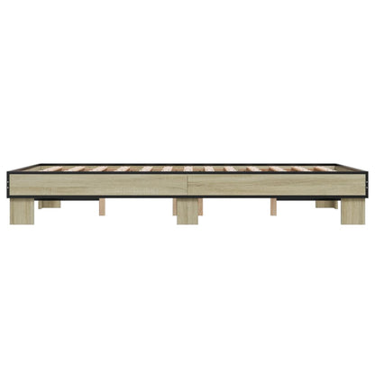 Bed Frame without Mattress Sonoma Oak 120x190 cm Small Double