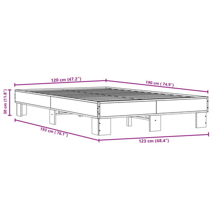 Bed Frame without Mattress Sonoma Oak 120x190 cm Small Double