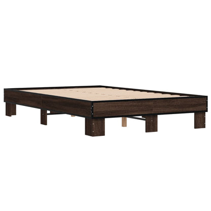 Bed Frame without Mattress Brown Oak 120x190 cm Small Double