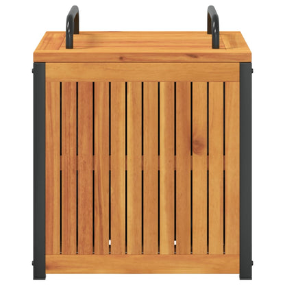 Outdoor Cushion Box 45x45x45/53 cm Solid Wood Acacia and Steel