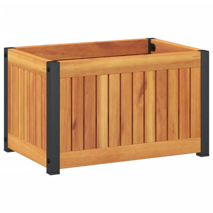 Garden Planter 45x30x27.5 cm Solid Wood Acacia and Steel