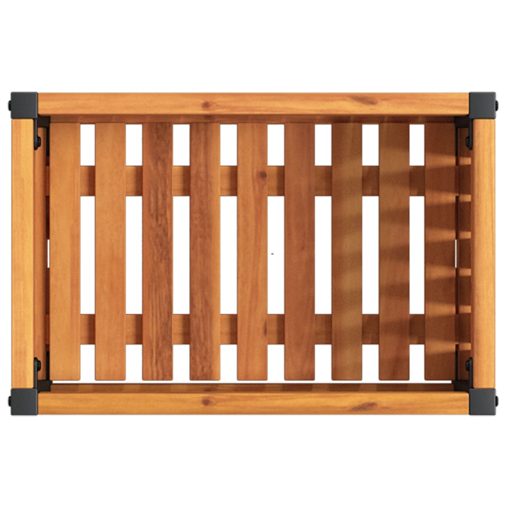 Garden Planter 45x30x27.5 cm Solid Wood Acacia and Steel