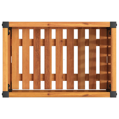 Garden Planter 45x30x27.5 cm Solid Wood Acacia and Steel