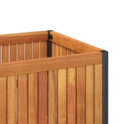 Garden Planter 45x30x27.5 cm Solid Wood Acacia and Steel