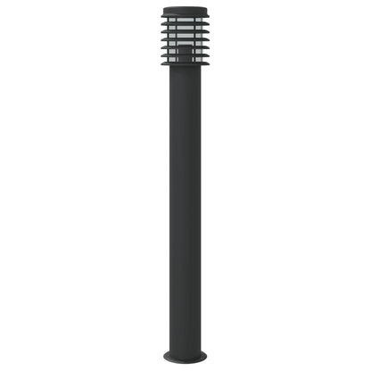 Outdoor Floor Lamps 3pcs Black 110cm Stainless Steel