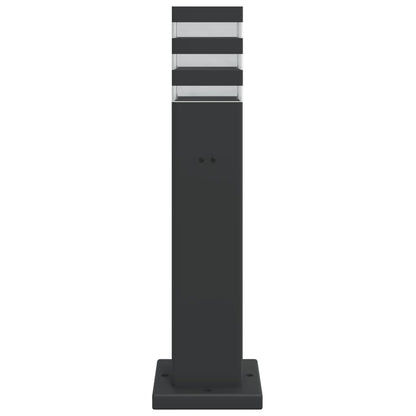 Outdoor Floor Lamps with Outlet 3pcs Black 50 cm Aluminium