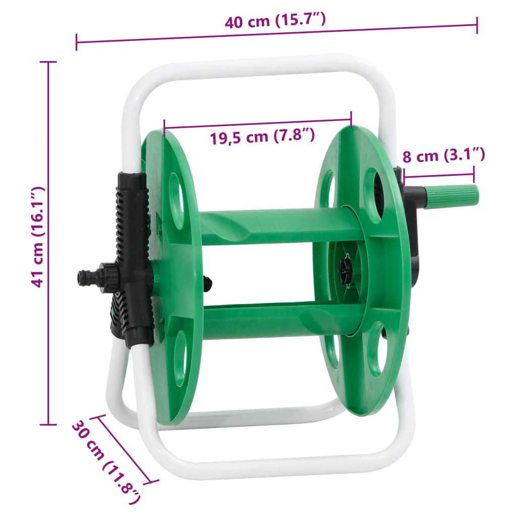 Free Standing Green Hose Reel for 45 m 1/2" Hose Steel