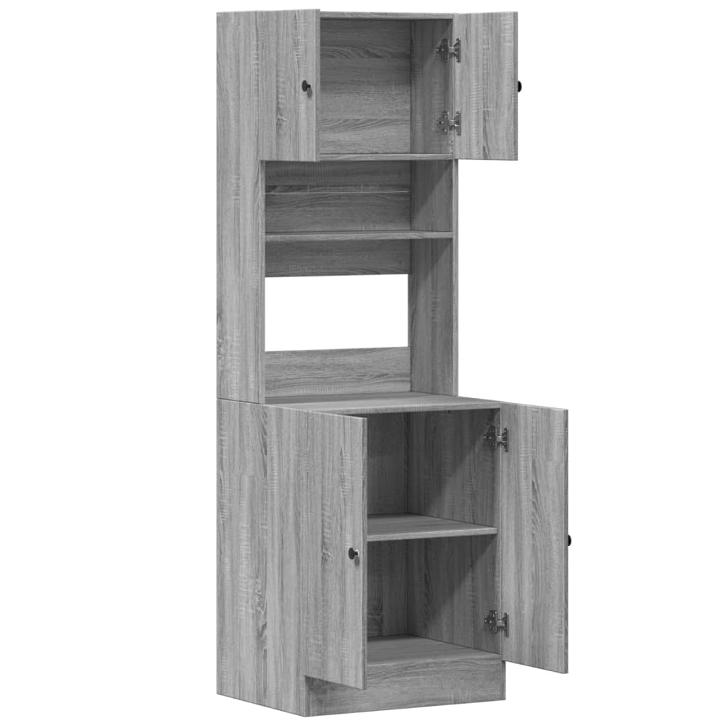 Kitchen Cabinet Grey Sonoma 60x50x180 cm Engineered Wood