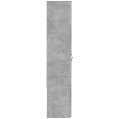 File Cabinet Concrete Grey 60x32x153 cm Engineered Wood