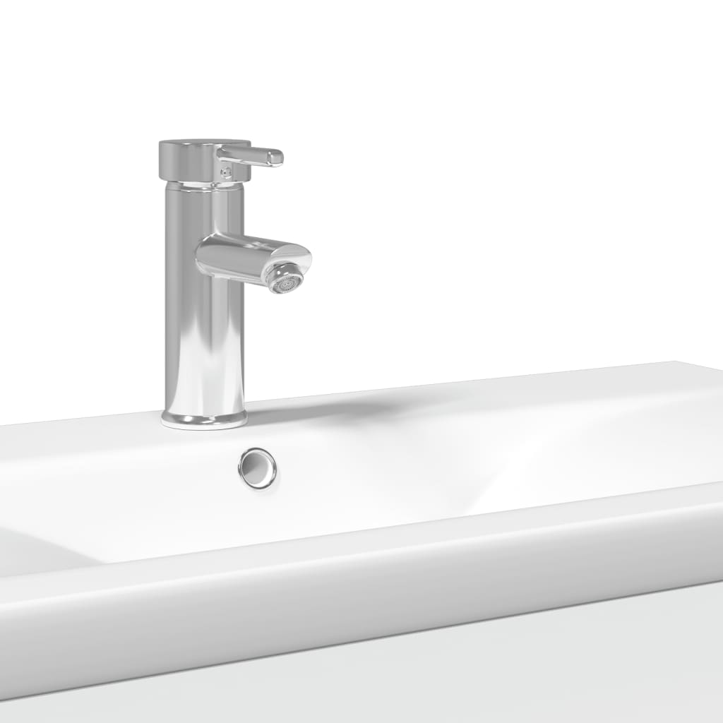 Bathroom Sink Cabinet with Built-in Basin White