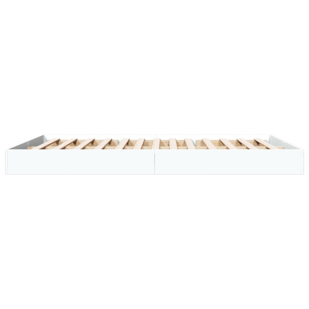 Bed Frame without Mattress White 160x200 cm Engineered Wood