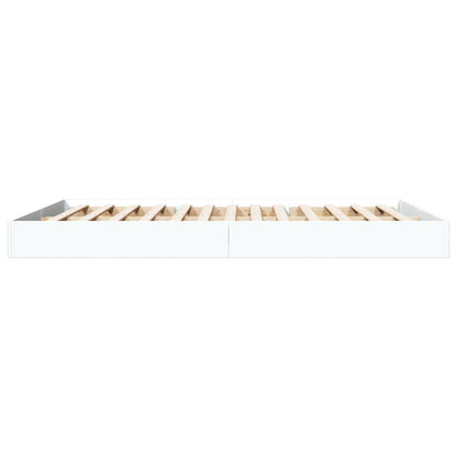 Bed Frame without Mattress White 160x200 cm Engineered Wood