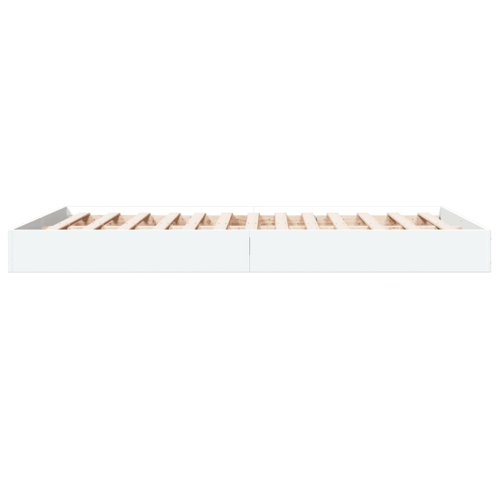 Bed Frame without Mattress White 140x200 cm Engineered Wood