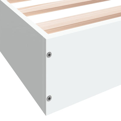 Bed Frame without Mattress White 140x200 cm Engineered Wood