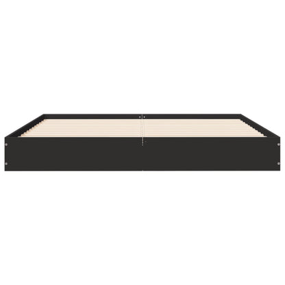 Bed Frame without Mattress Black 140x200 cm Engineered Wood