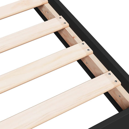 Bed Frame without Mattress Black 140x200 cm Engineered Wood