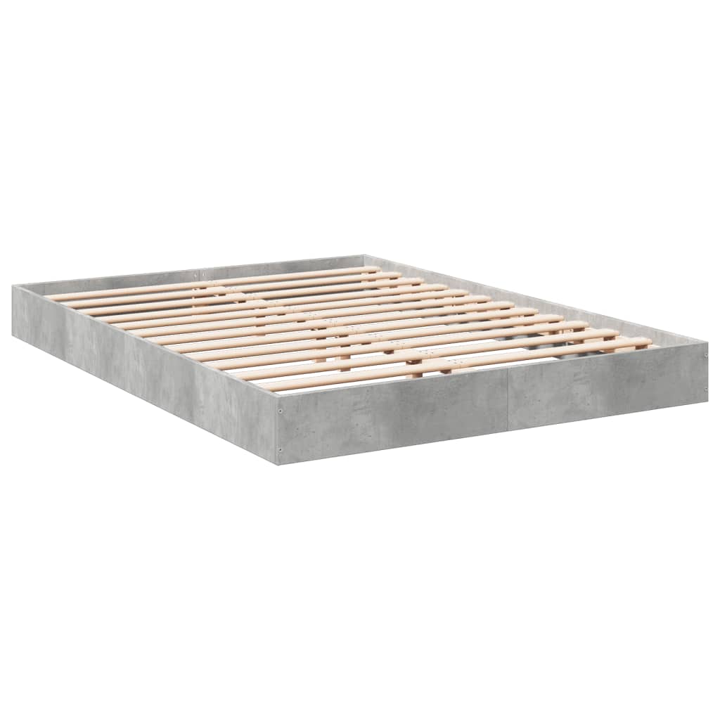 Bed Frame without Mattress Concrete Grey 140x200 cm