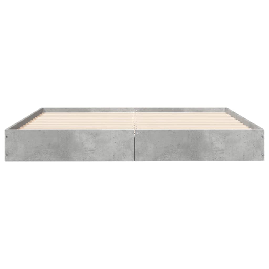 Bed Frame without Mattress Concrete Grey 140x200 cm
