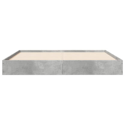 Bed Frame without Mattress Concrete Grey 140x200 cm