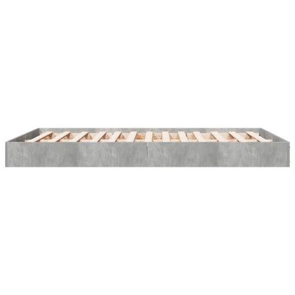 Bed Frame without Mattress Concrete Grey 140x200 cm