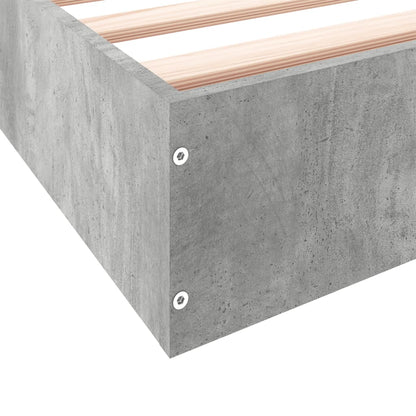 Bed Frame without Mattress Concrete Grey 140x200 cm