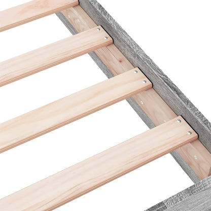 Bed Frame without Mattress Grey Sonoma 100x200 cm Engineered Wood