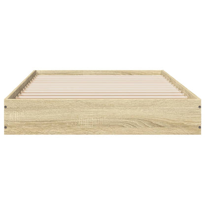 Bed Frame without Mattress Sonoma Oak 75x190 cm Small Single Engineered Wood