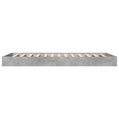 Bed Frame without Mattress Concrete Grey 75x190 cm Small Single