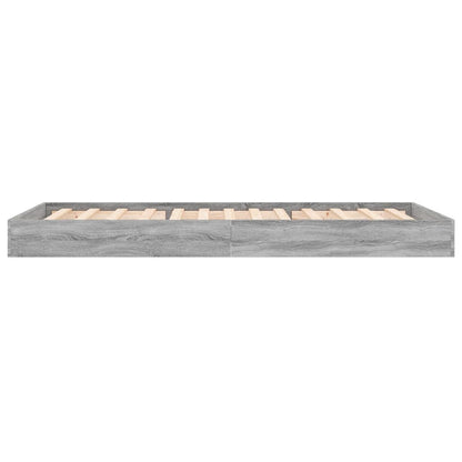 Bed Frame without Mattress Grey Sonoma 75x190 cm Small Single Engineered Wood
