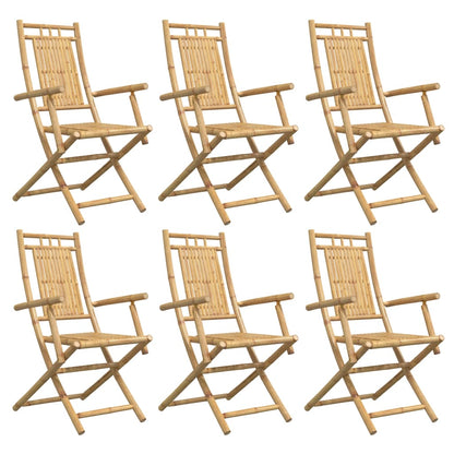 Folding Garden Chairs 6 pcs 53x66x99 cm Bamboo