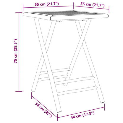 3 Piece Bistro Set Bamboo