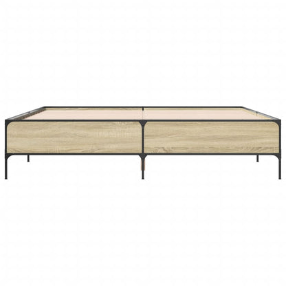 Bed Frame without Mattress Sonoma Oak 180x200 cm Super King